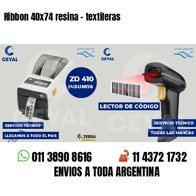 Ribbon 40x74 resina - textileras