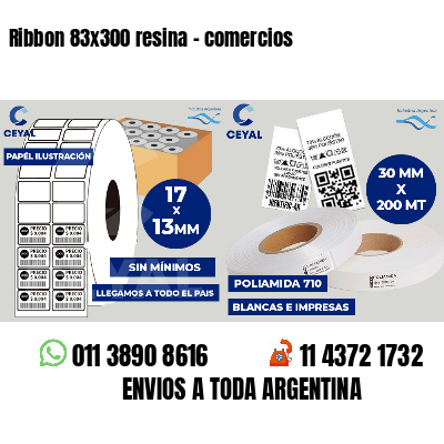 Ribbon 83x300 resina - comercios