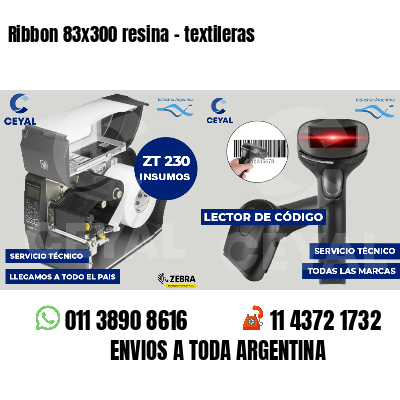 Ribbon 83x300 resina - textileras