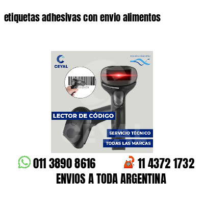 etiquetas adhesivas con envio alimentos