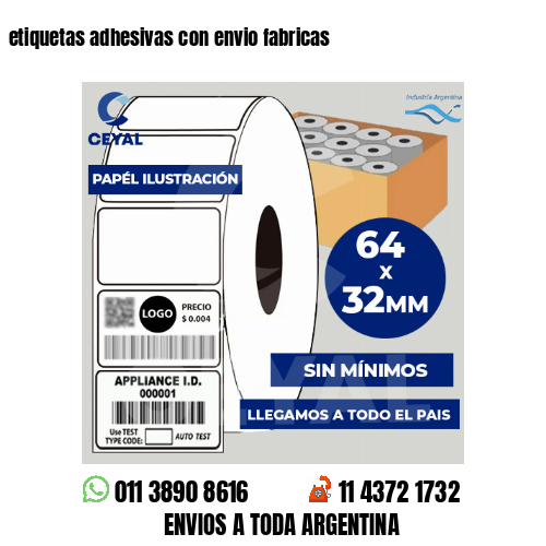 etiquetas adhesivas con envio fabricas