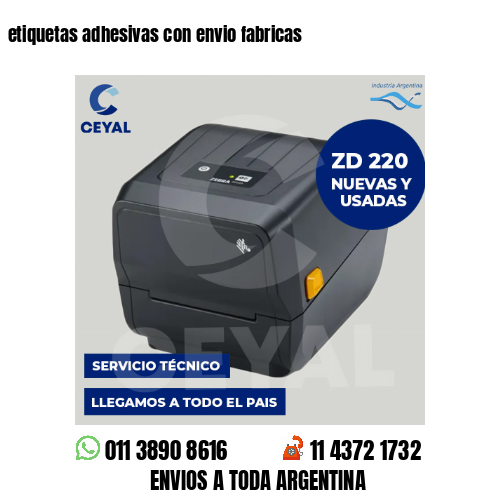 etiquetas adhesivas con envio fabricas