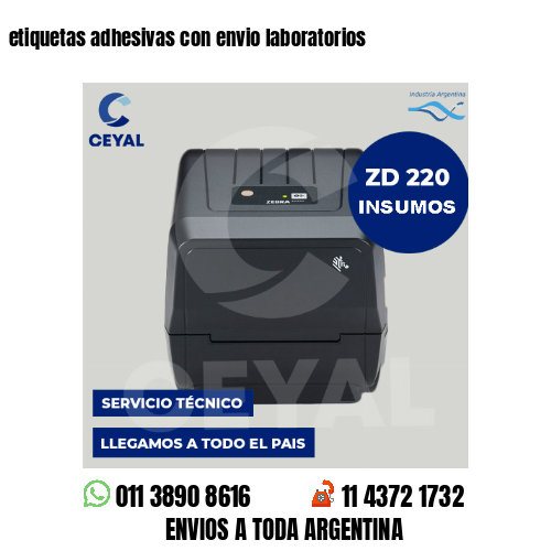 etiquetas adhesivas con envio laboratorios