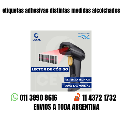 etiquetas adhesivas distintas medidas alcolchados