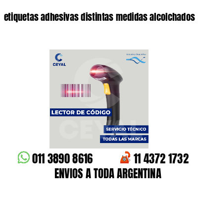 etiquetas adhesivas distintas medidas alcolchados