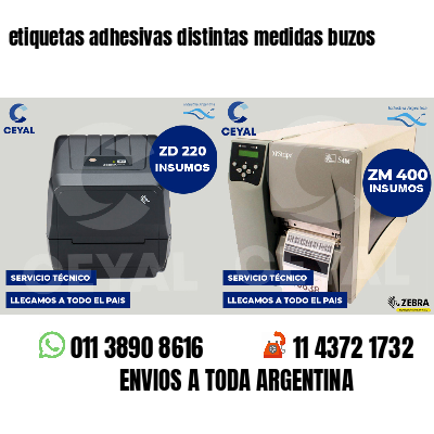 etiquetas adhesivas distintas medidas buzos