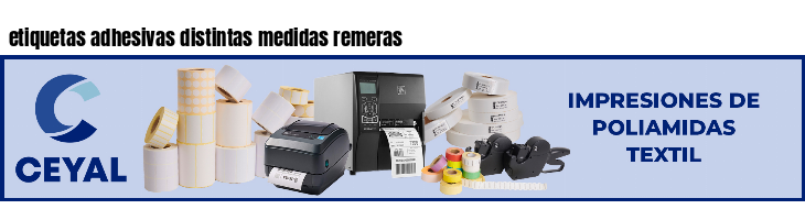 etiquetas adhesivas distintas medidas remeras