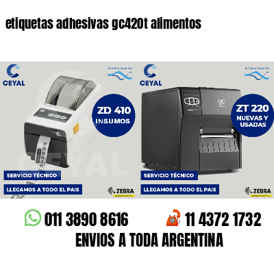 etiquetas adhesivas gc420t alimentos