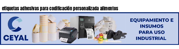 etiquetas adhesivas para codificación personalizada alimentos