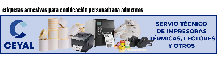 etiquetas adhesivas para codificación personalizada alimentos