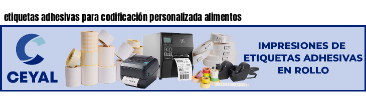 etiquetas adhesivas para codificación personalizada alimentos