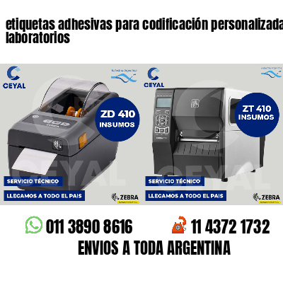 etiquetas adhesivas para codificación personalizada laboratorios