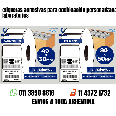 etiquetas adhesivas para codificación personalizada laboratorios