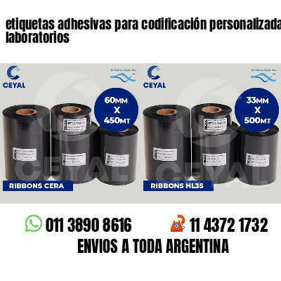 etiquetas adhesivas para codificación personalizada laboratorios