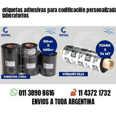 etiquetas adhesivas para codificación personalizada laboratorios