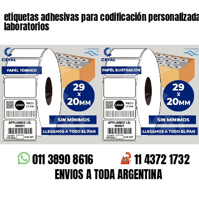 etiquetas adhesivas para codificación personalizada laboratorios