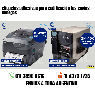 etiquetas adhesivas para codificación tus envíos Bodegas