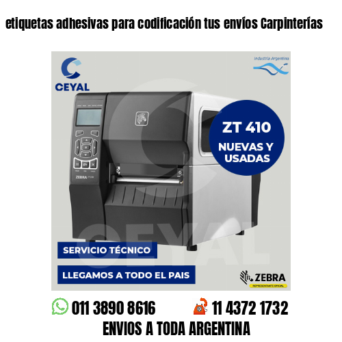 etiquetas adhesivas para codificación tus envíos Carpinterías
