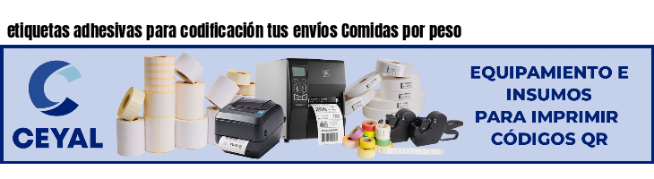 etiquetas adhesivas para codificación tus envíos Comidas por peso