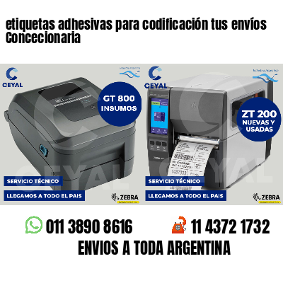 etiquetas adhesivas para codificación tus envíos Concecionaria