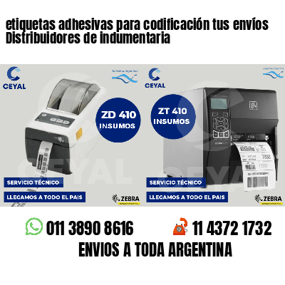 etiquetas adhesivas para codificación tus envíos Distribuidores de indumentaria