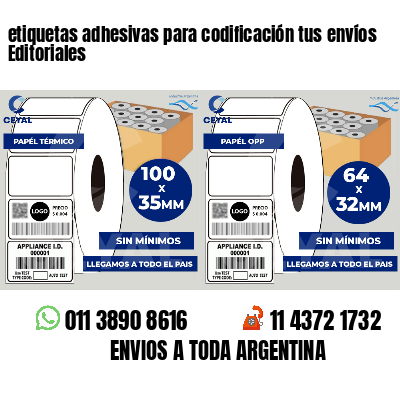 etiquetas adhesivas para codificación tus envíos Editoriales