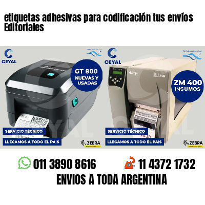 etiquetas adhesivas para codificación tus envíos Editoriales