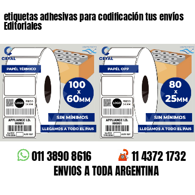 etiquetas adhesivas para codificación tus envíos Editoriales
