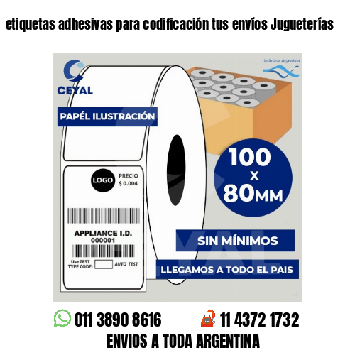 etiquetas adhesivas para codificación tus envíos Jugueterías