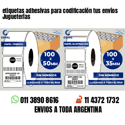 etiquetas adhesivas para codificación tus envíos Jugueterías