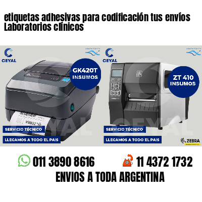etiquetas adhesivas para codificación tus envíos Laboratorios clínicos