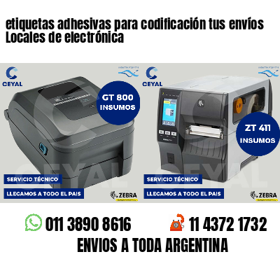 etiquetas adhesivas para codificación tus envíos Locales de electrónica