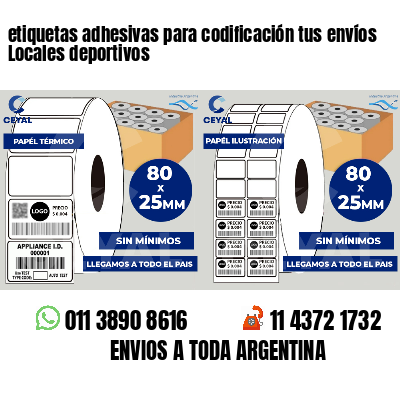 etiquetas adhesivas para codificación tus envíos Locales deportivos