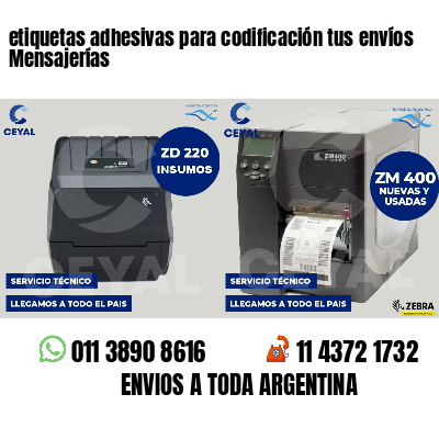 etiquetas adhesivas para codificación tus envíos Mensajerías