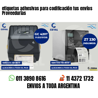etiquetas adhesivas para codificación tus envíos Proveedurías