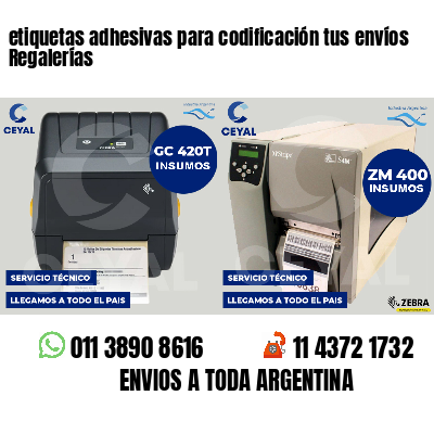 etiquetas adhesivas para codificación tus envíos Regalerías