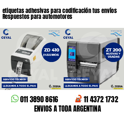 etiquetas adhesivas para codificación tus envíos Respuestos para automotores