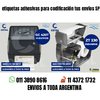 etiquetas adhesivas para codificación tus envíos SPA