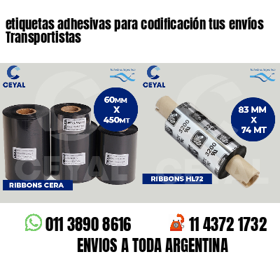 etiquetas adhesivas para codificación tus envíos Transportistas