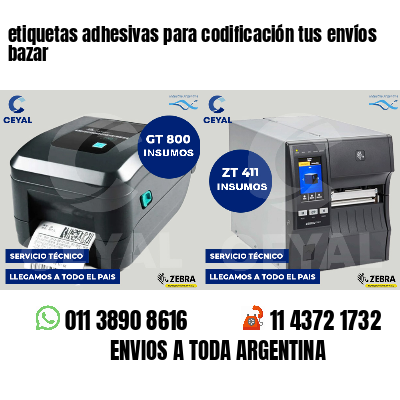 etiquetas adhesivas para codificación tus envíos bazar