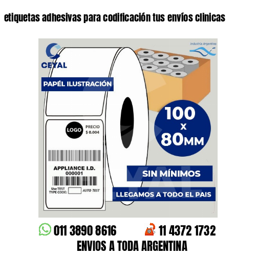 etiquetas adhesivas para codificación tus envíos clinicas