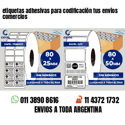 etiquetas adhesivas para codificación tus envíos comercios