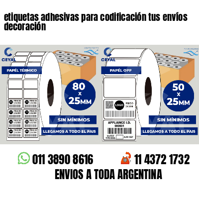 etiquetas adhesivas para codificación tus envíos decoración