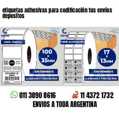 etiquetas adhesivas para codificación tus envíos depositos