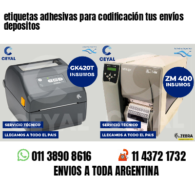 etiquetas adhesivas para codificación tus envíos depositos