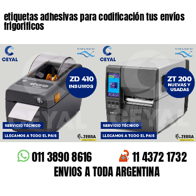 etiquetas adhesivas para codificación tus envíos frigorificos