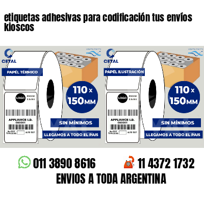 etiquetas adhesivas para codificación tus envíos kioscos