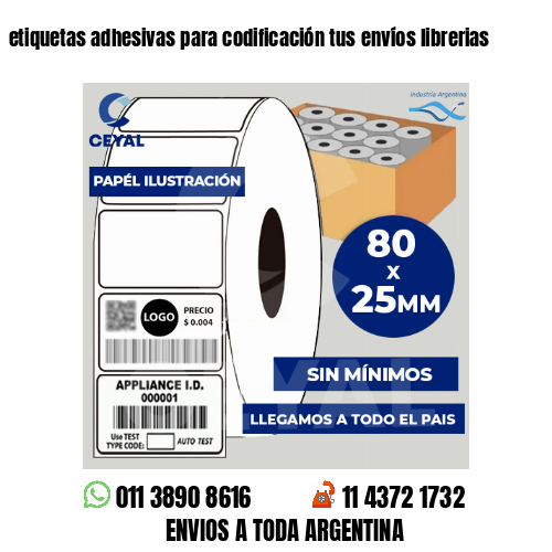 etiquetas adhesivas para codificación tus envíos librerias