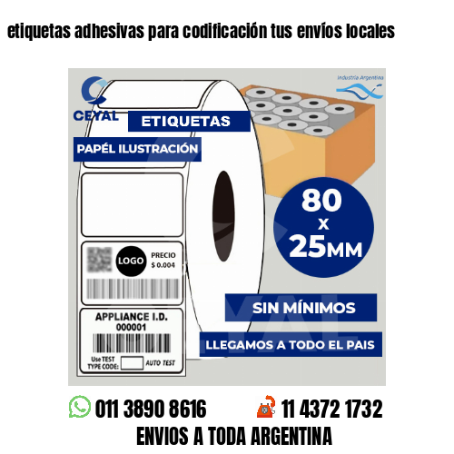 etiquetas adhesivas para codificación tus envíos locales