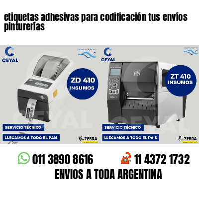 etiquetas adhesivas para codificación tus envíos pinturerías